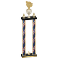 Double Flag USA Fourth Place Tennis Trophy