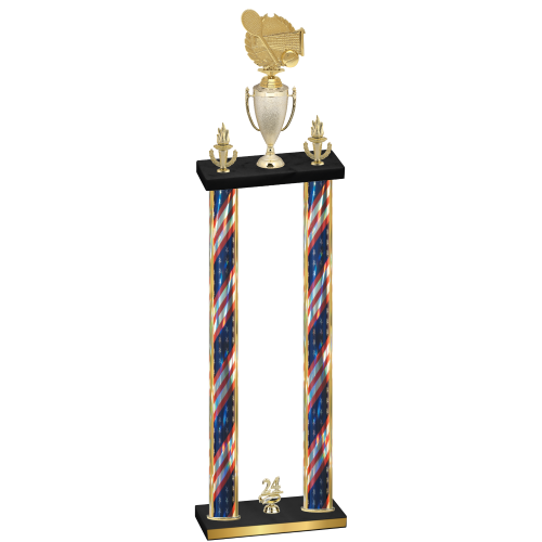 Double Flag USA Year Tennis Trophy