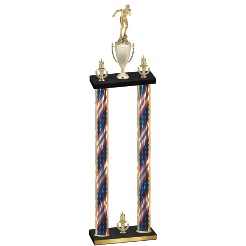 Double Flag USA Victory Swimming Trophy