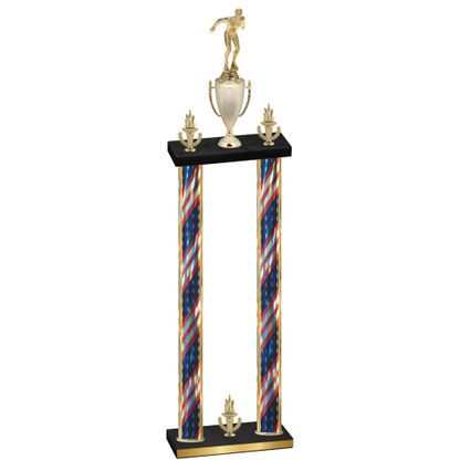 Double Flag USA Victory Swimming Trophy