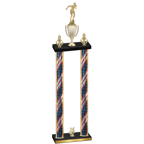 Double Flag USA Year Swimming Trophy
