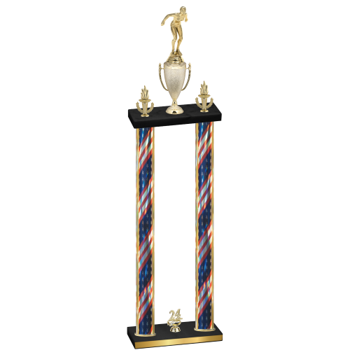 Double Flag USA Year Tennis Trophy