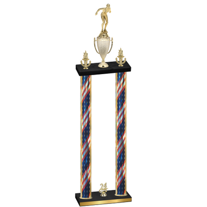 Double Flag USA Year Tennis Trophy