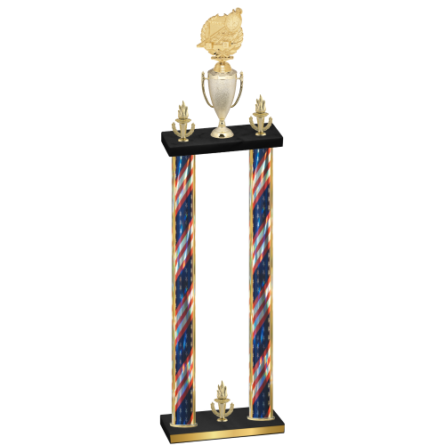 Double Flag USA Victory Swimming Trophy
