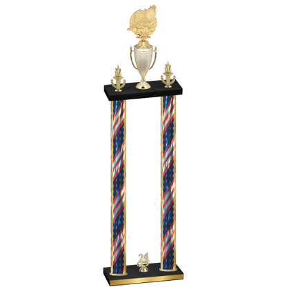 Double Flag USA Year Swimming Trophy