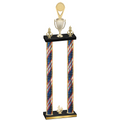 Double Flag USA Fourth Place Insert Trophy