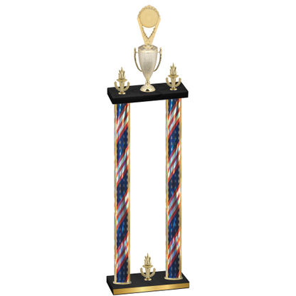 Double Flag USA Victory Insert Trophy