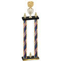Double Flag USA Victory Cheerleading Trophy