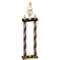 Double Flag USA Second Place Lacrosse Trophy