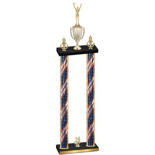 Double Flag USA Year Victory Trophy