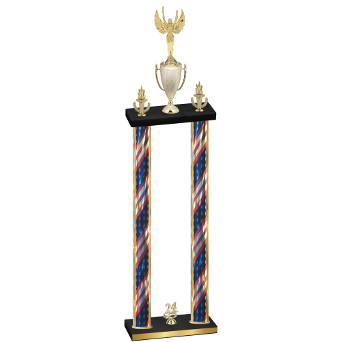 Double Flag USA Year Victory Trophy