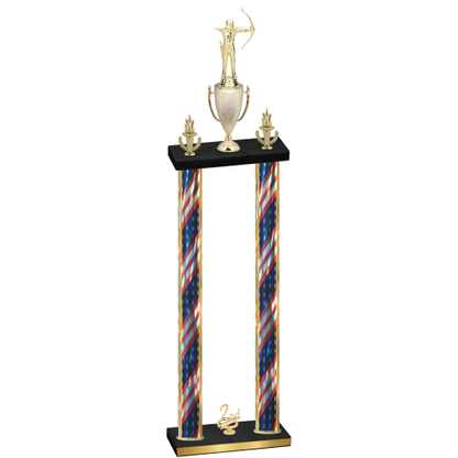 Double Flag USA Second Place Archery Trophy