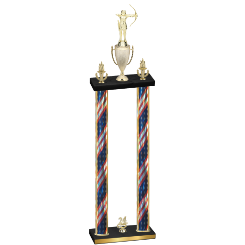 Double Flag USA Year Archery Trophy