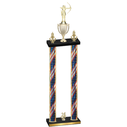 Double Flag USA Year Archery Trophy