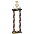 Double Flag USA Third Place Fishing Trophy