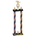 Double Flag USA Victory Fishing Trophy