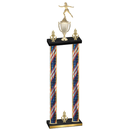 Double Flag USA Victory Skater Trophy