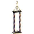 Double Flag USA Year Majorette Trophy