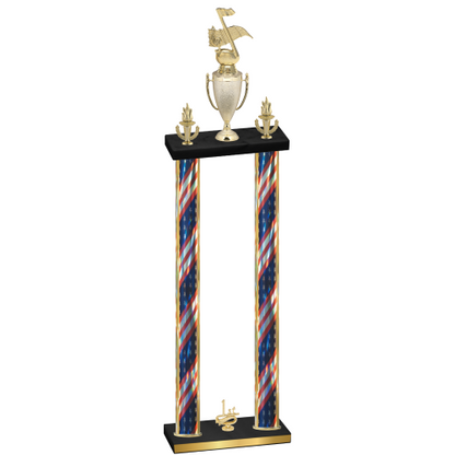 Double Flag USA First Place Music Trophy