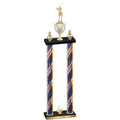 Double Flag USA Second Place Golf Trophy