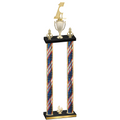Double Flag USA Fourth Place Golf Trophy
