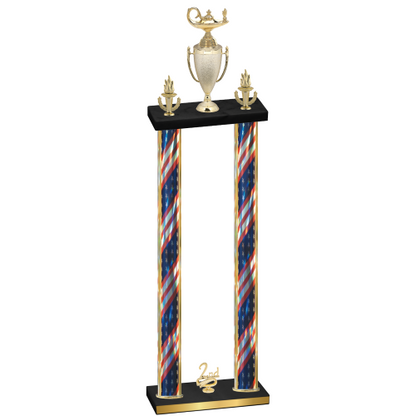 Double Flag USA Second Place Academics Trophy