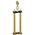 Double Gold Carbon Fiber Year Rugby Trophy
