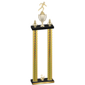 Double Gold Carbon Fiber Second Place Running Trophy