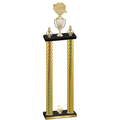 Double Gold Carbon Fiber Second Place Running Trophy