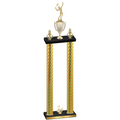 Double Gold Carbon Fiber Second Place Tennis Trophy