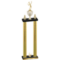 Double Gold Carbon Fiber Second Place Tennis Trophy