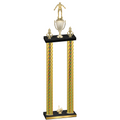 Double Gold Carbon Fiber First Place Wrestling Trophy
