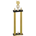 Double Gold Carbon Fiber Year Bowling Trophy