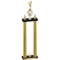Double Gold Carbon Fiber Second Place Tennis Trophy