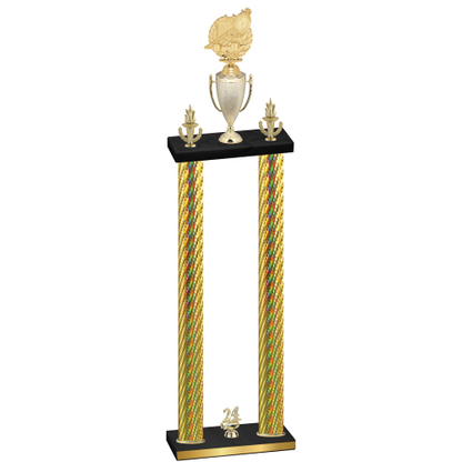 Double Gold Carbon Fiber Year Swimming Trophy