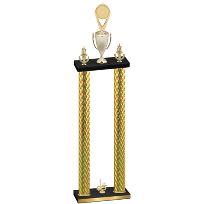 Double Gold Carbon Fiber First Place Insert Trophy