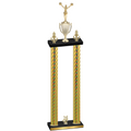 Double Gold Carbon Fiber Year Cheerleading Trophy