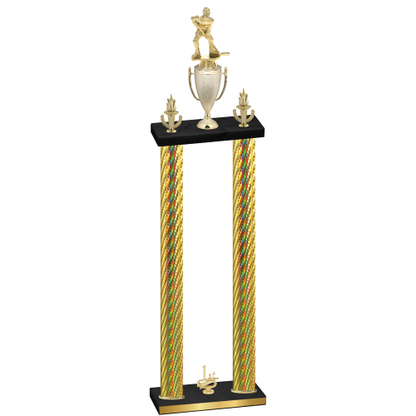 Double Gold Carbon Fiber First Place Hockey Trophy