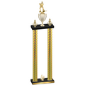 Double Gold Carbon Fiber Fourth Place Hockey Trophy