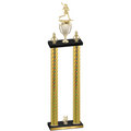 Double Gold Carbon Fiber Year Lacrosse Trophy