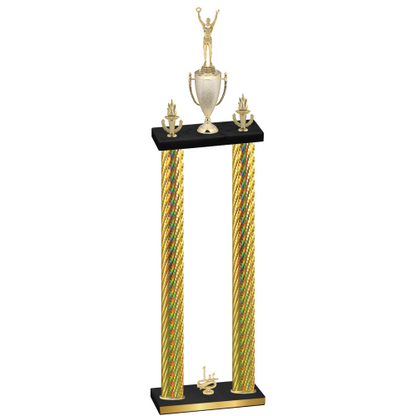 Double Gold Carbon Fiber First Place Victory Trophy