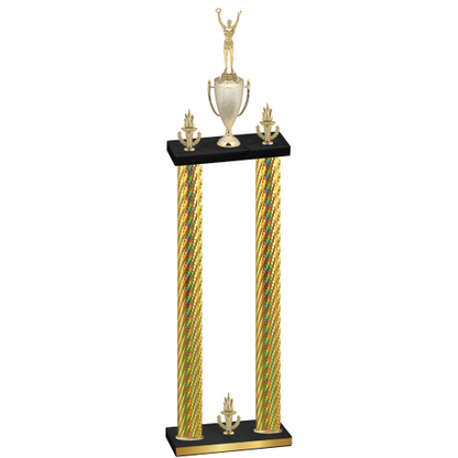Double Gold Carbon Fiber Victory Victory Trophy