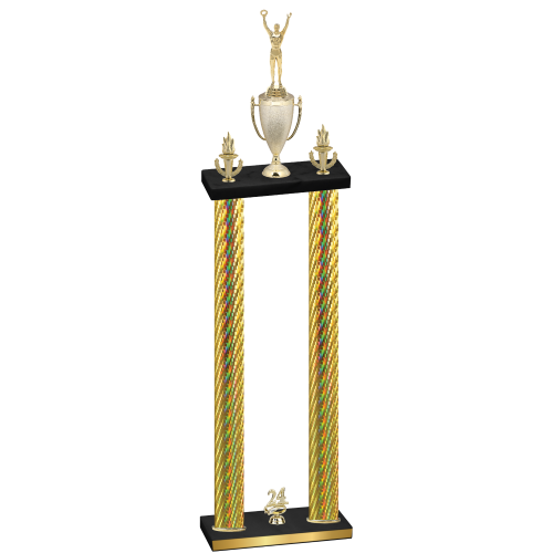 Double Gold Carbon Fiber Year Victory Trophy