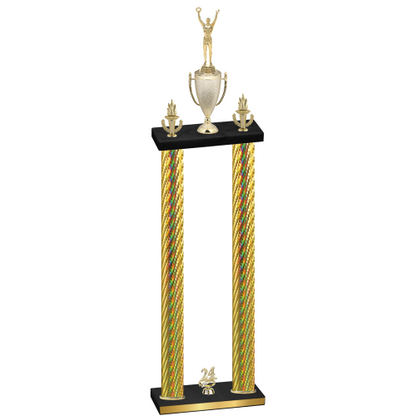 Double Gold Carbon Fiber Year Victory Trophy