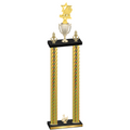 Double Gold Carbon Fiber Third Place Pickleball Trophy