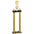 Double Gold Carbon Fiber Third Place Pickleball Trophy