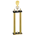 Double Gold Carbon Fiber Fourth Place Pickleball Trophy