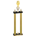 Double Gold Carbon Fiber Third Place Pickleball Trophy