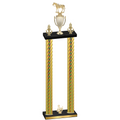 Double Gold Carbon Fiber Third Place Horses Trophy