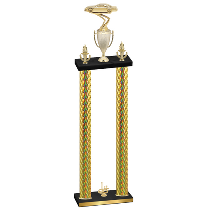 Double Gold Carbon Fiber First Place Cars Trophy